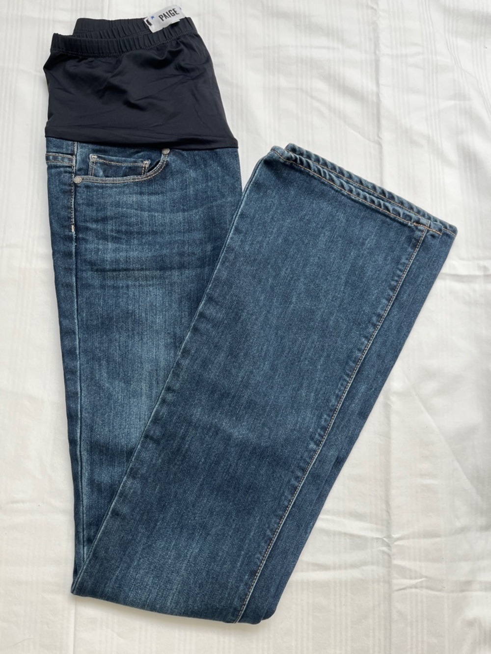 PAIGE Navy Panel Dark Blue Maternity Jeans Size 27
A1